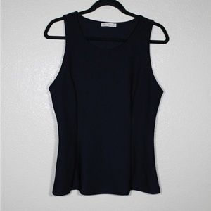 Dark Blue Peplum Top